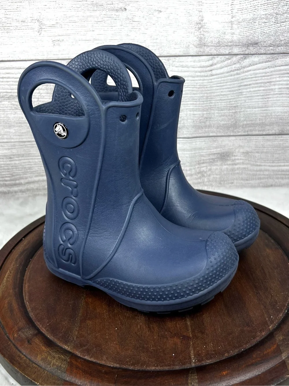 Crocs Kids’ Handle It Rain Boot Pull On Navy Blue Size 10C Outdoor Shoes Toddler
